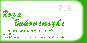 roza bukovinszki business card